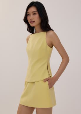 Straight Neck Fitted Camisole Top