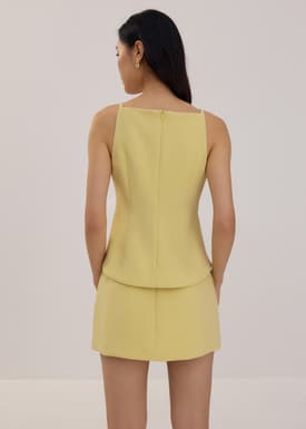 Straight Neck Fitted Camisole Top