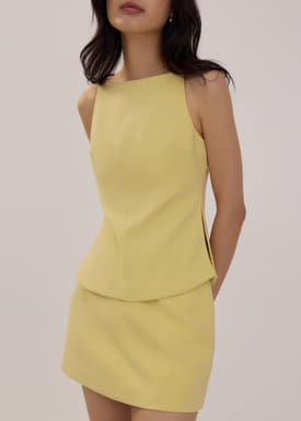 Straight Neck Fitted Camisole Top