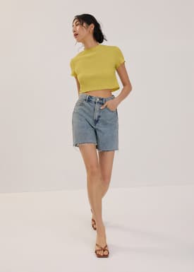 Crinkled Crop Tee