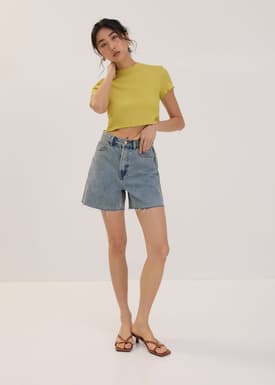 Crinkled Crop Tee