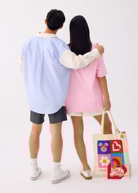 Love, Bonito | Wiggle Wiggle Unisex Oversized Drop Shoulder Tee in Strawberry Gelato