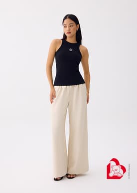 Love, Bonito | Wiggle Wiggle BraFree by LB Malaya Jersey Racerback Tank Top in Black