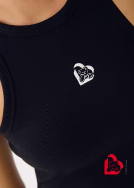 Love, Bonito | Wiggle Wiggle BraFree by LB Malaya Jersey Racerback Tank Top in Black