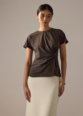 Jersey Twist Knot Long Tee