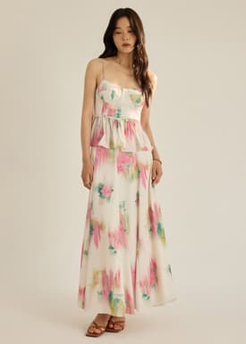 Peplum Camisole in Summer Haze