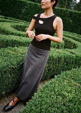 Jersey Asymmetric Cut Out Tank