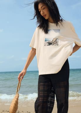 Oversized Jersey Graphic Tee