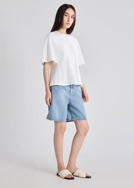 Neoprene Cape Sleeve Tee