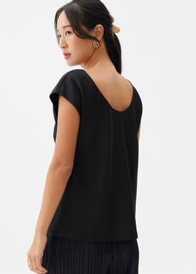 Reversible Satin Shell Top