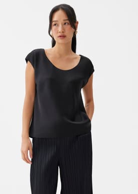 Reversible Satin Shell Top