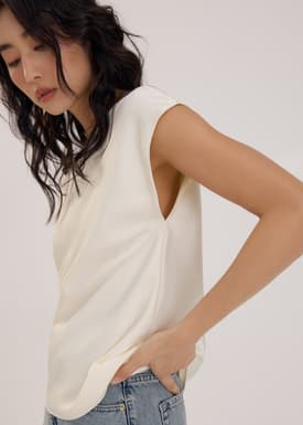 Reversible Satin Shell Top