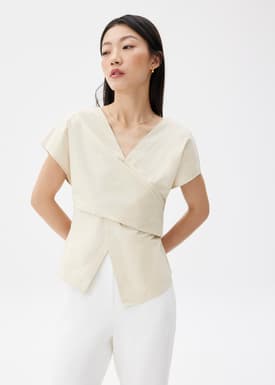 Cotton V-neck Top