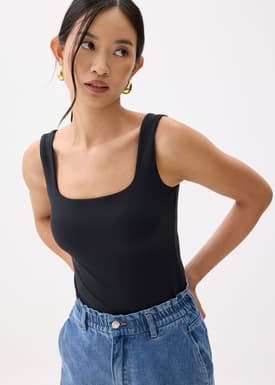 BraFree by LB Jersey Square Neck Top