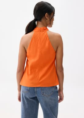 Linen Halter Top
