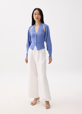 Knit Fitted Halter Neck Top