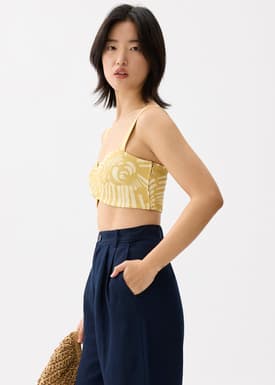 BraFree by LB Cropped Bustier Top in Kekana
