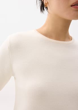 Striped Relaxed Knit Round Neck Tee