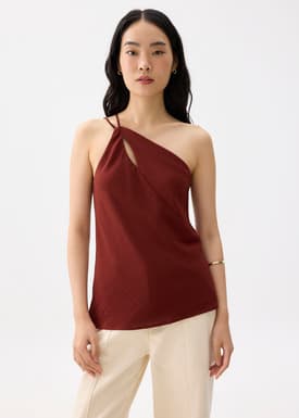 Asymmetric Cut Out Toga Top
