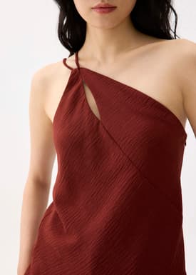Asymmetric Cut Out Toga Top