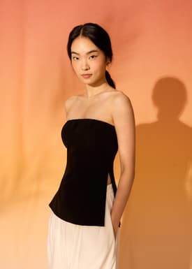 Padded Fitted Straight Neck Tube Top