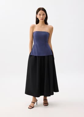 Padded Fitted Straight Neck Tube Top