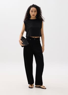 Relaxed Jersey Crop Muscle Tee