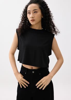 Relaxed Jersey Crop Muscle Tee