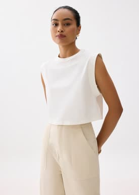 Relaxed Jersey Crop Muscle Tee