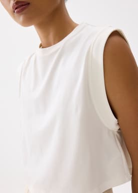 Relaxed Jersey Crop Muscle Tee