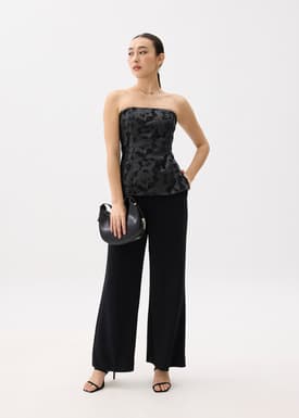 BraFree by LB Vegan Leather Lace Tube Top