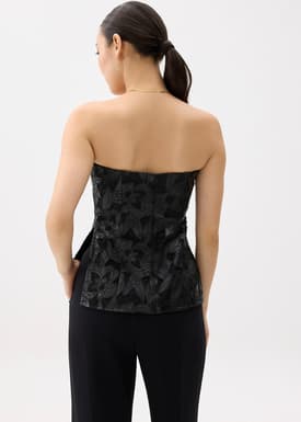 BraFree by LB Vegan Leather Lace Tube Top