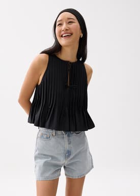 Round Neck Babydoll Tank Top