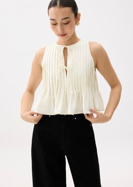 Round Neck Babydoll Tank Top