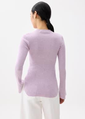 Knit Fitted High Neck Top