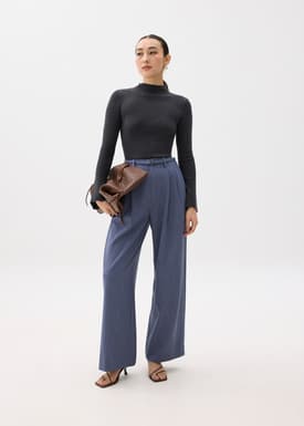 Knit Fitted High Neck Top