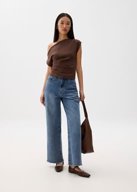 Fitted Asymmetric Drape Top