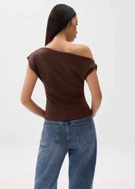 Fitted Asymmetric Drape Top