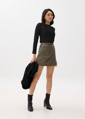 Sheer Crinkled Long Sleeve Top