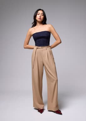 Denim Fitted Crop Tube Top