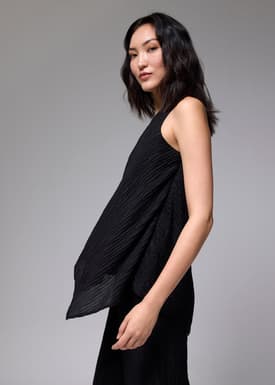 Crinkled Asymmetric Toga Top