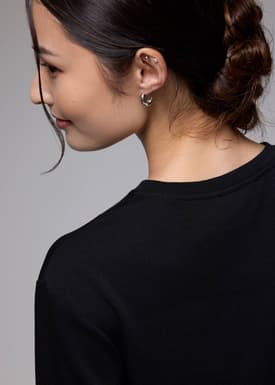 Relaxed Jersey Crop Long Sleeve Top