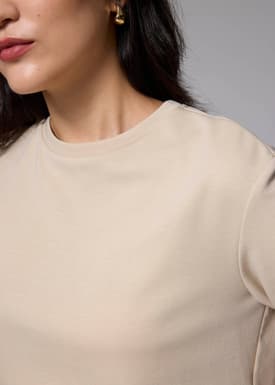 Relaxed Jersey Crop Long Sleeve Top