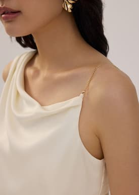 Asymmetric Satin Top