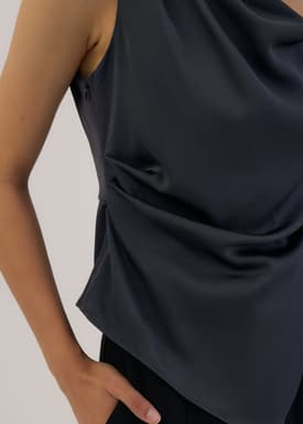 Asymmetric Satin Top