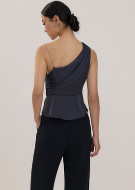 Asymmetric Satin Top