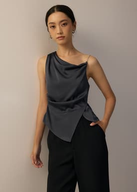 Asymmetric Satin Top