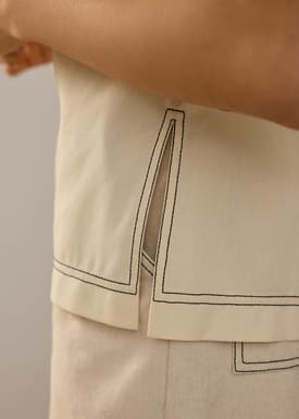 Round Neck Batwing Tunic Top