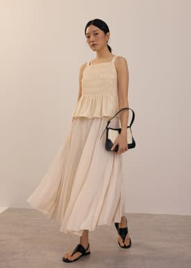 Square Neck Peplum Top