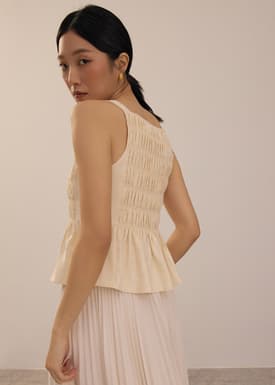 Square Neck Peplum Top